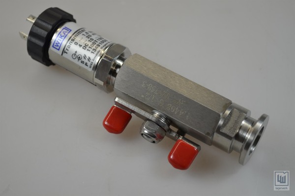 WIKA 13491050 Drucktransmitter + SF 020758-3 Ventil / Pressure Transmitter  with SF Valve