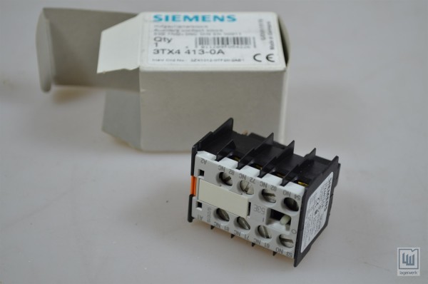 Siemens, 3TX4413-0A, Hilfsschalterblock / auxiliary switch block - Neu / New