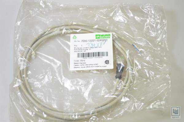 MURR 7000-12221-2240200, Rundsteckverbinder Sensor-Aktor-Kabel – NEU