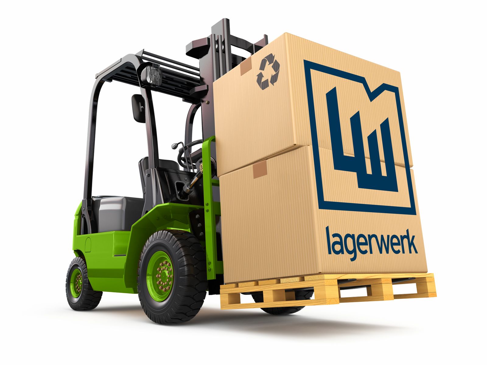 Forklift with warehouse package
