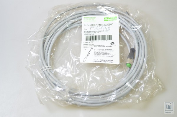 MURR 7000-12181-2230500, Rundsteckverbinder Sensor-Aktor-Kabel – NEU