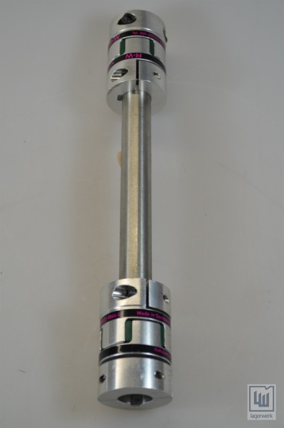 R+W Elastomerkupplungen mit Welle / elastomer couplings with shaft, L=28cm