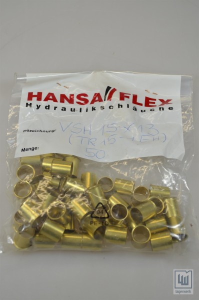 HansaFlex Verstärkungshülsen / Reinforcing sleeve (1PE=50Stk./1PU=50Pc.), VSH 15x13 - Neu / New