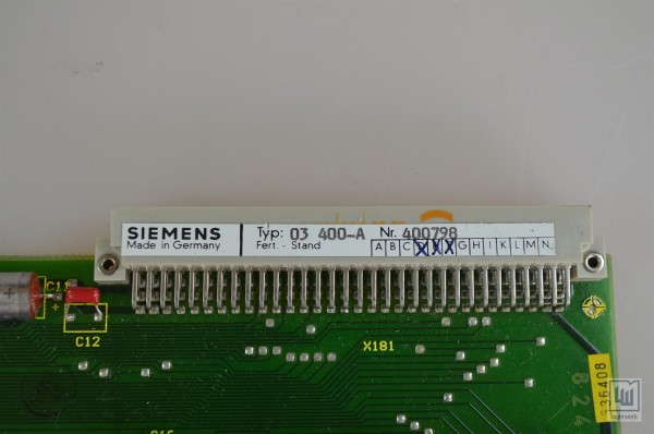 Siemens 03400-A, NR. 400798, SINUMERIK Dual Interface Board