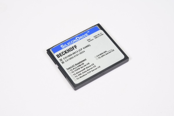 BECKHOFF CX1900-0013 + CX1800-0101-004, SiliconDrive, Karte 64MB, CE6.0 v3.08c
