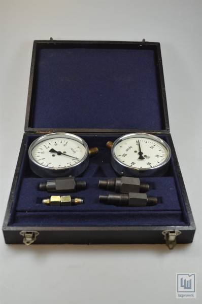 Prüfmanometer mit Adapter im Koffer / Test manometer with Adapter in case 1x 0...16kp/cm2 + 1x 0...