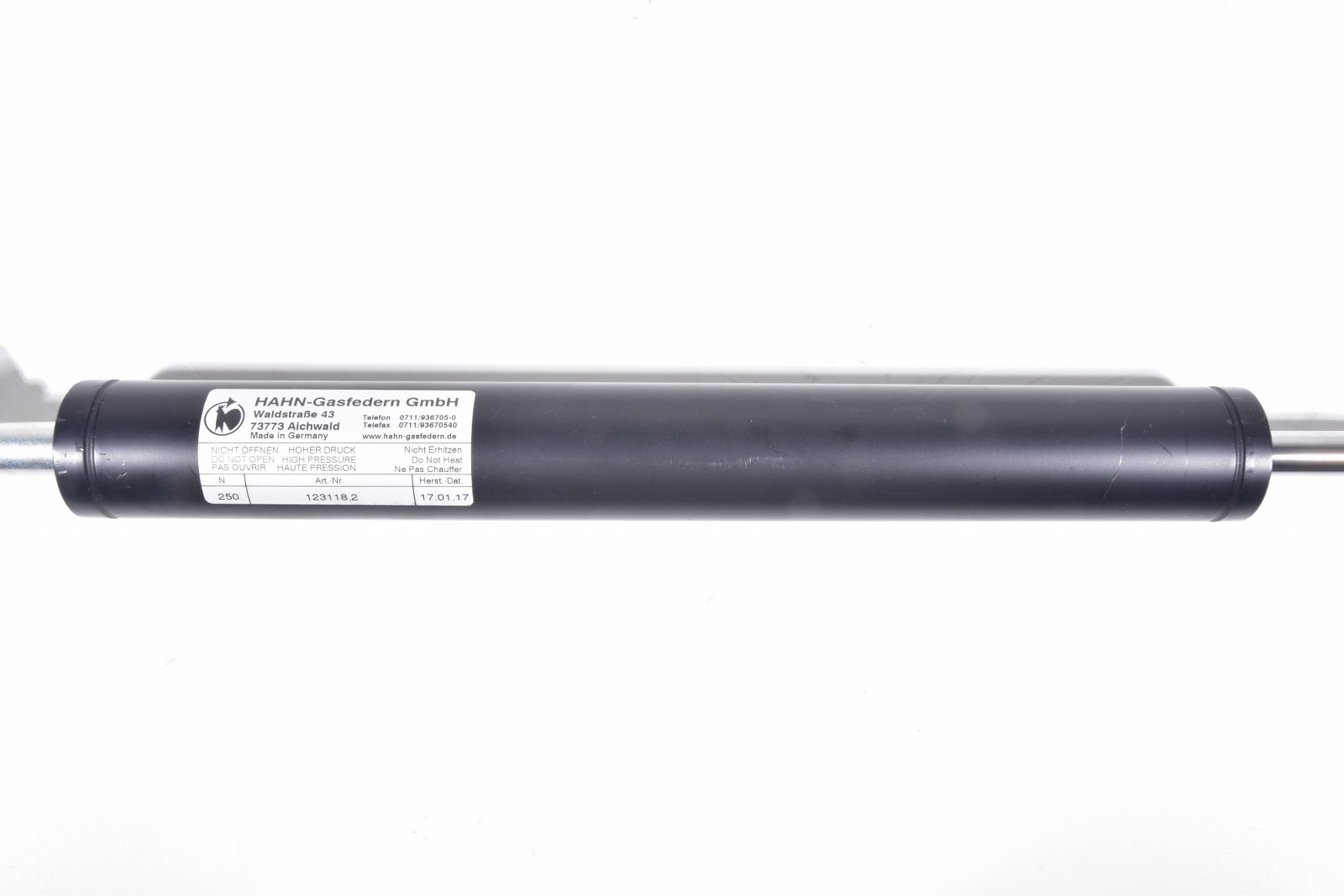 Gasdruckfeder (G) 14-28 250mm 548mm 548mm 250N 350N - Protempo GmbH