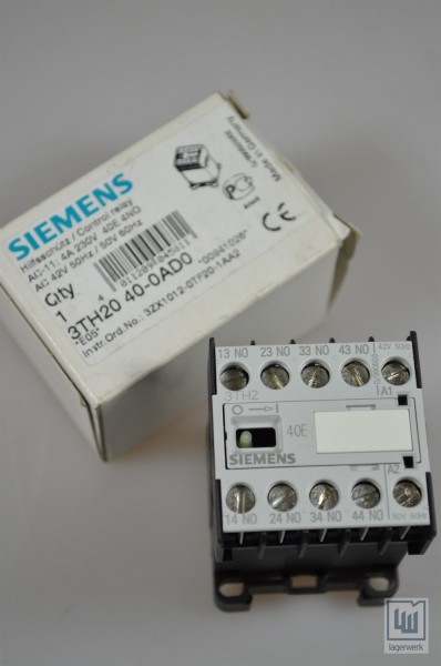 Siemens, 3TH2040-0AD0, Hilfsschütz / contactor Relay - Neu / New
