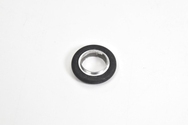 DN 16 ISO-KF, Zentrierring mit O-Ring, Aluminium, schwarz