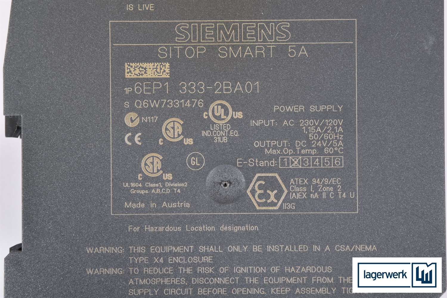 Siemens Sitop Smart 5A 6EP1 333-2BA01 6EP1333-2BA01 230V 5A Top Zustand 
