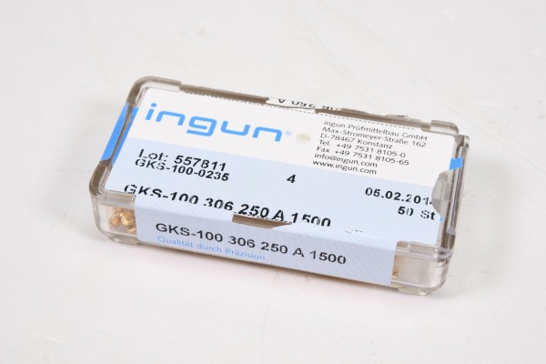INGUN GKS-100-0235, GKS-100306250A1500, Kontaktstift (1PE=50Stk.) - NEUWERTIG