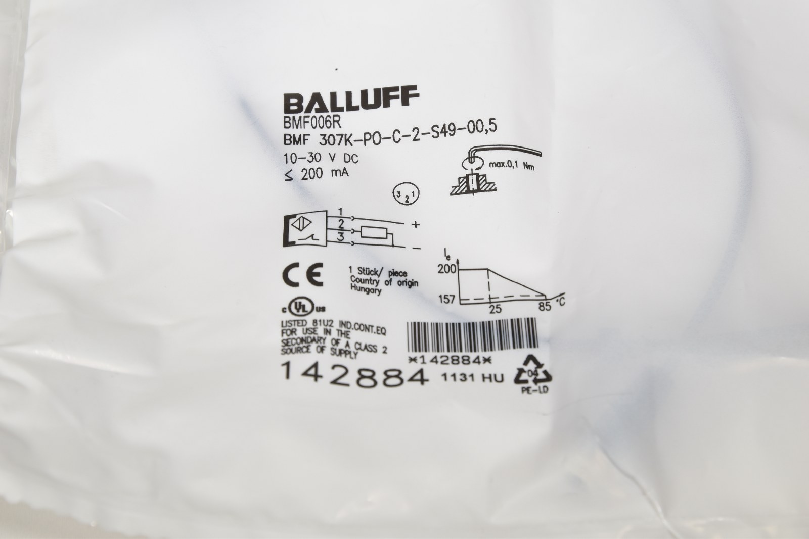 Magnetic Field Sensor Details about   BALLUFF BMF006R BMF 307K-PO-C-2-S49-00,5 NEW 