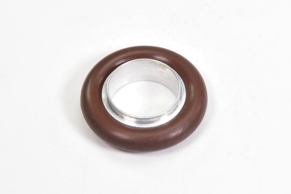 DN 16 ISO-KF, Zentrierring mit O-Ring, Aluminium, braun