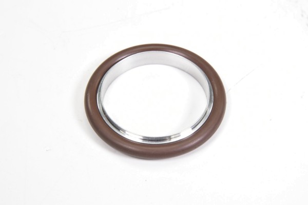 DN 40 ISO-KF, Zentrierring mit O-Ring, Aluminium, braun