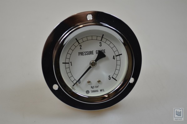 Tanaka MFG Druckmanometer / pressure gauge 0-5kgf/cm² - Neu / New
