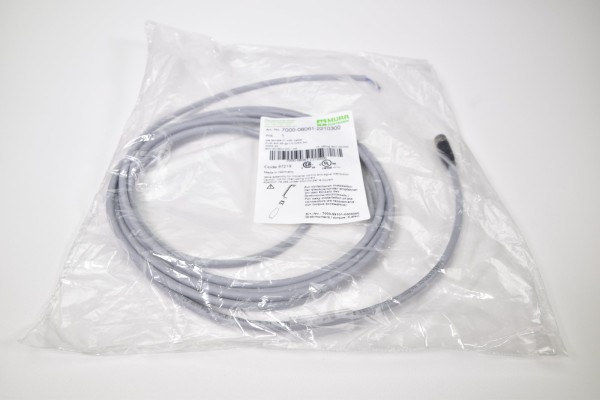 Câble 3M W MURR Elektronik 7000-08061-2210300 M8 Femelle Conn 