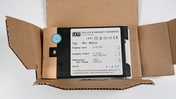 MÜLLER & WEIGERT 11004330, MU - MUL/s, Messumformer - NEU