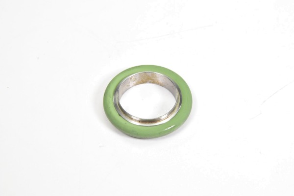 DN 25 ISO-KF, Zentrierring mit O-Ring, Edelstahl, grün/dunkel