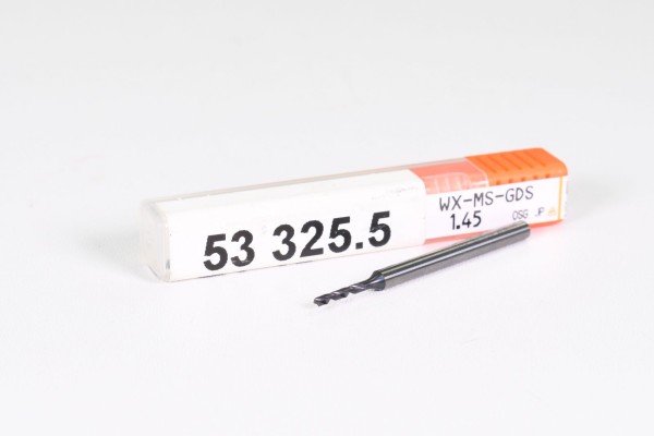OSG WX-MS-GDS-1.45, EDP 3300145, Hartmetall-Miniaturbohrer, Ø1,45mm