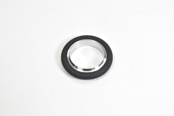 DN 25 ISO-KF, Zentrierring mit O-Ring, Edelstahl, schwarz