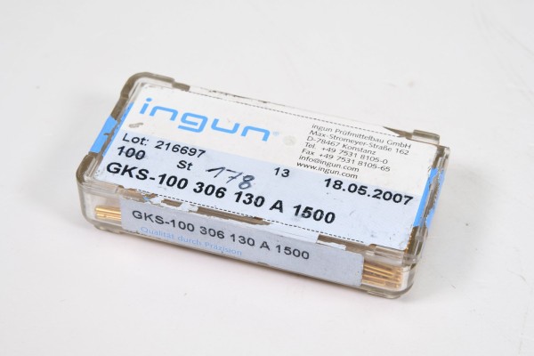 INGUN GKS-100-0143, GKS-100306130A1500, Kontaktstift (1PE=178Stk.) - NEUWERTIG