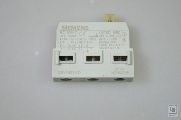 SIEMENS 3RV1901-1D / 3RV19011D, auxiliary switch